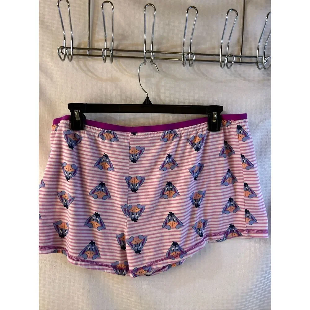 Disney sleep shorts xxl‎ 2x Pooh rn#76292 pink blue - Picture 3 of 7